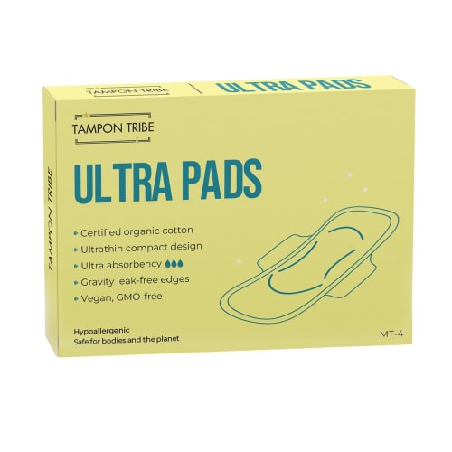 Tampon Tribe Organic Cotton Ultra Pads, Plastic-Free, Vending Machine Boxed- Day Pads 250